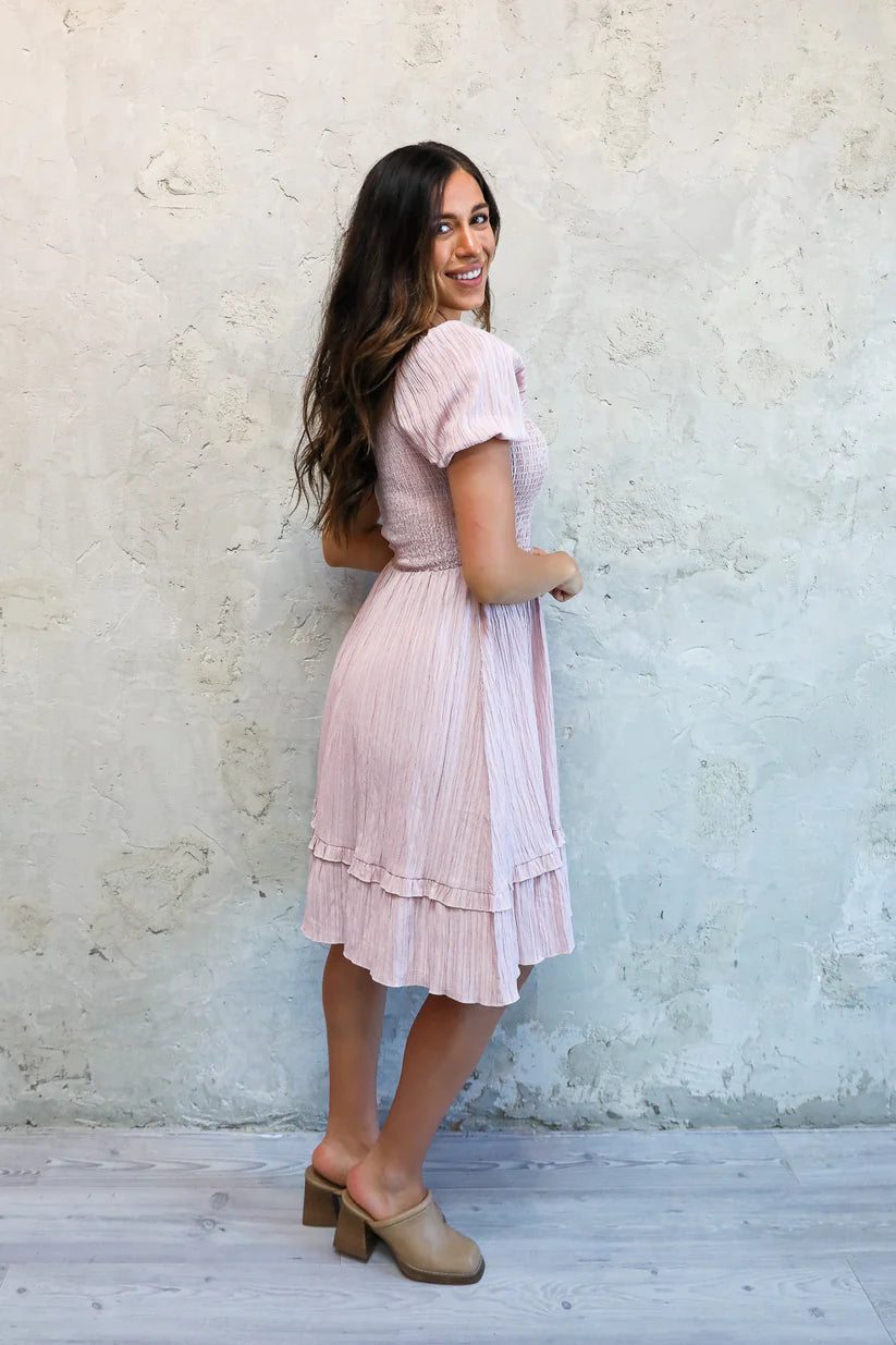 Lennon Modest Dress in Ballet Pink A Closet Full of Dresses Lennon Modest Dress in Ballet Pink A Closet Full of Dresses