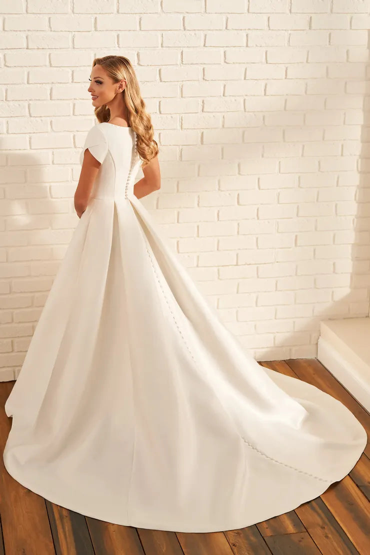 MOD1807 Modest Wedding Dress