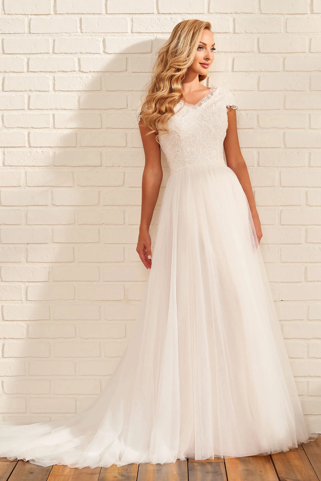 MOD1816 Modest Wedding Dress