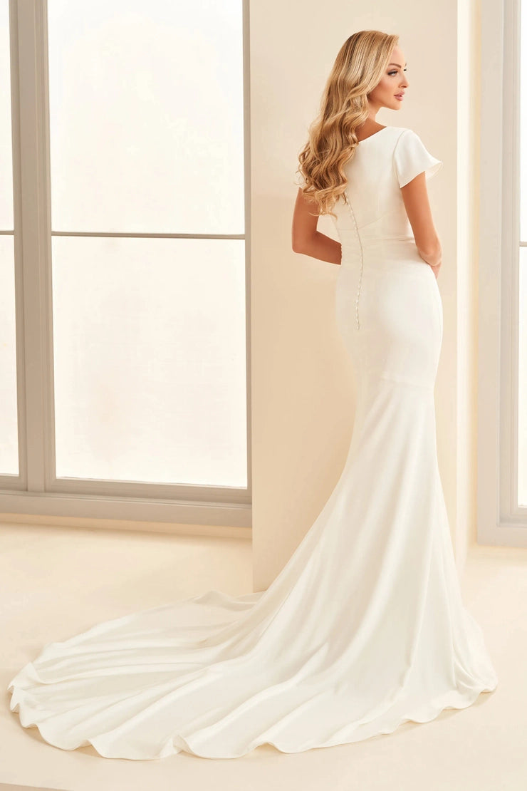 MOD1822 Modest Wedding Dress