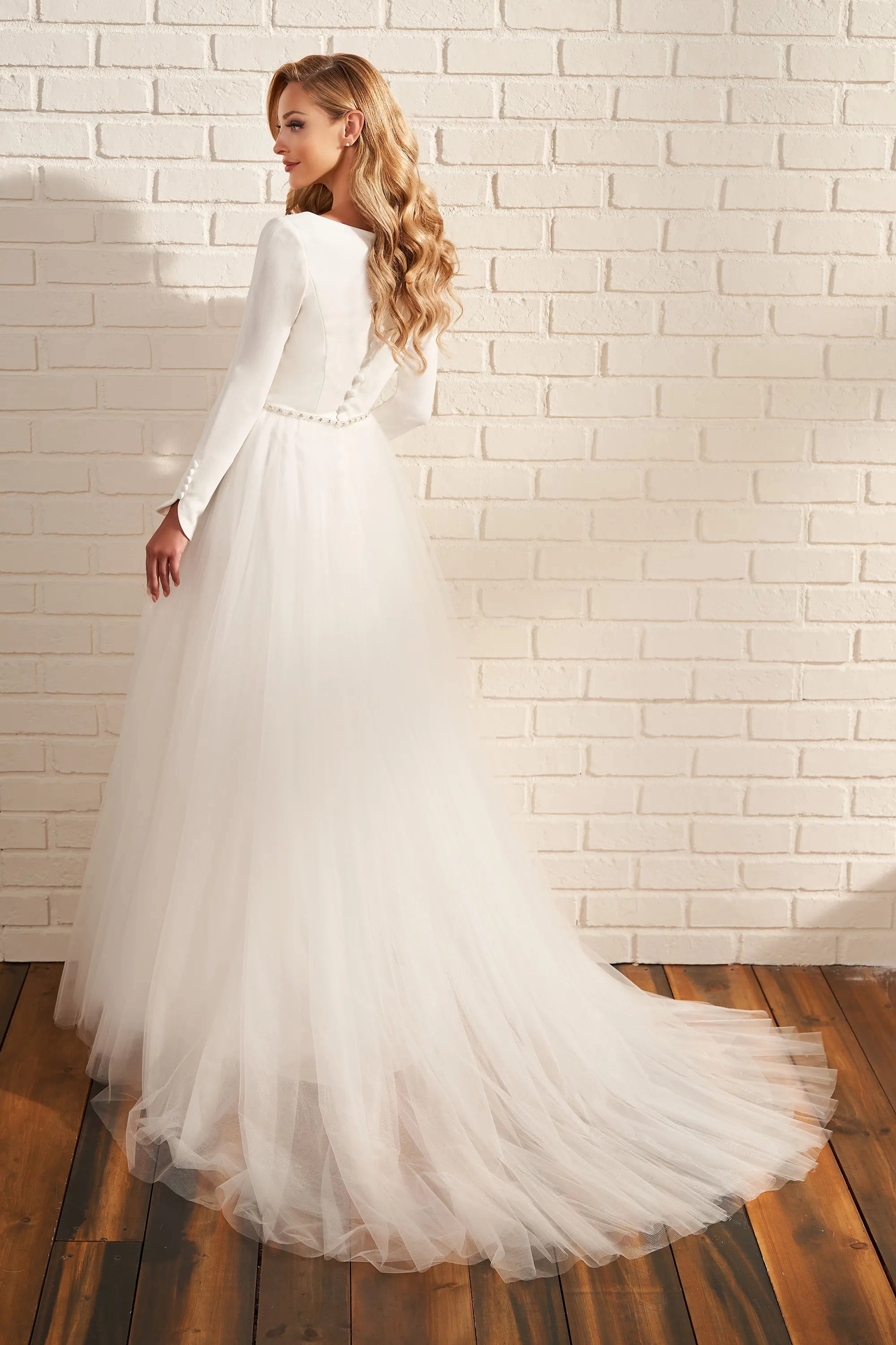 MOD215 Modest Wedding Dress