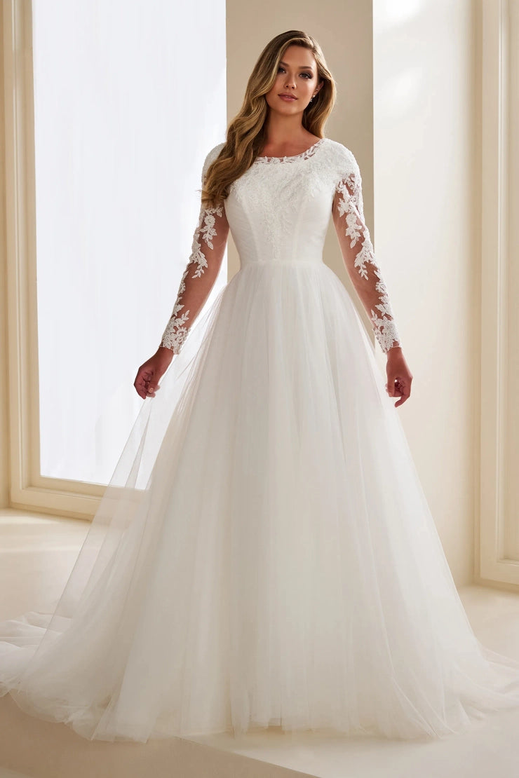 MOD302 Modest Wedding Dress – A Closet Full of Dresses