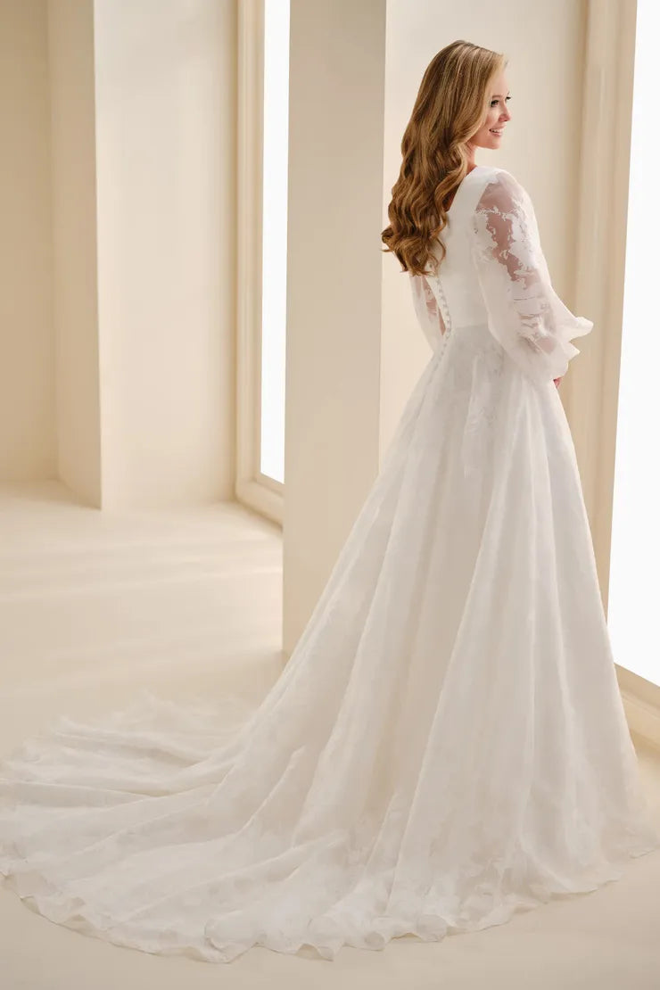 MOD344 Modest Wedding Dress