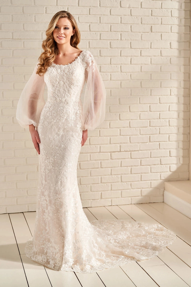 mon cheri long sleeve wedding dress Boho Long Sleeve Wedding Dress
