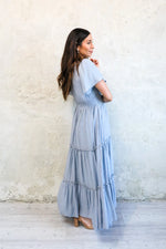 Taylor Modest Maxi in Chambray Blue