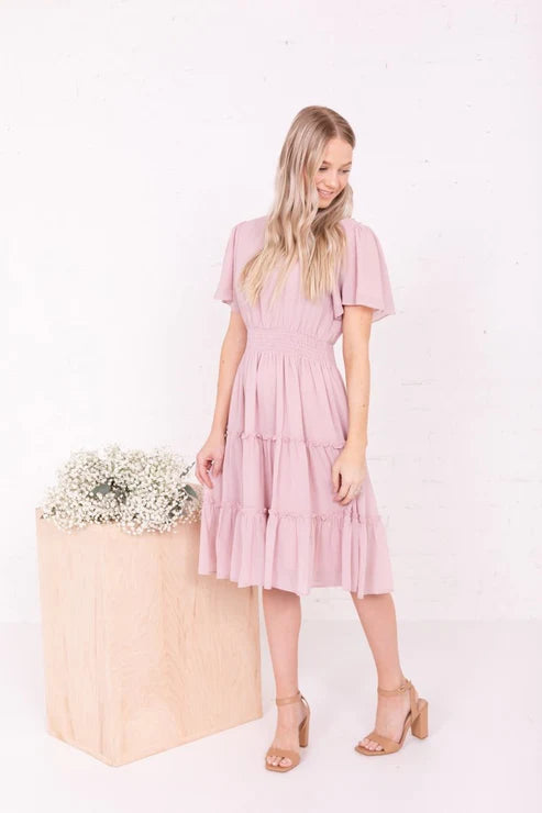 Jemma Dress in Blush Pink