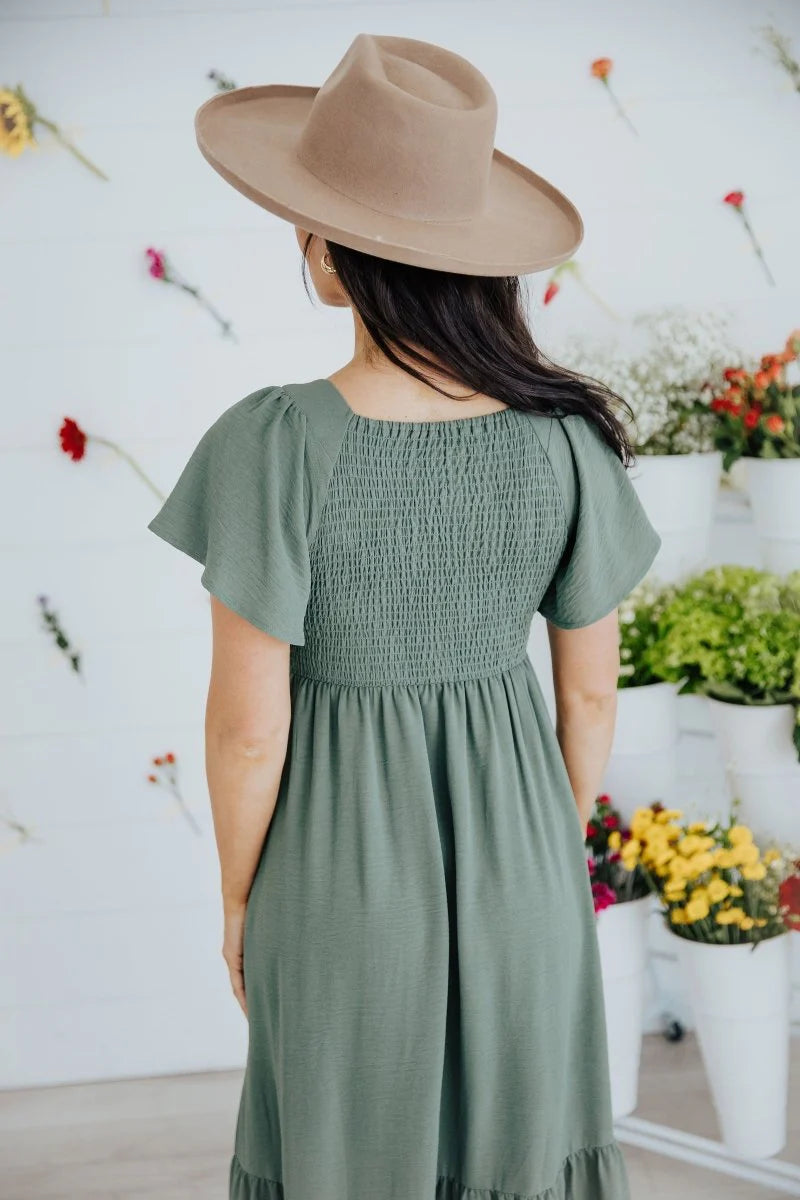 smoke green dress Nylia Dress Smoke Green Large