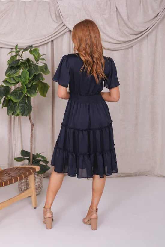Sophia Modest Midi in Midnight Blue XLarge Sophia Modest Midi in Midnight Blue XLarge