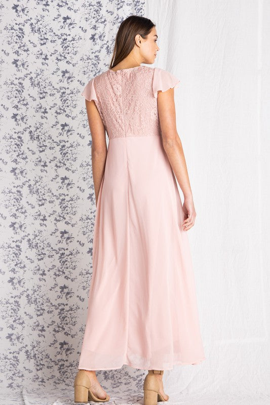 Gabriella Modest Maxi in Blush