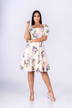 Lottie Cream Floral Dress