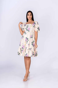 Lottie Cream Floral Dress