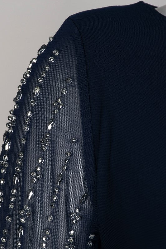 Marina Boat Neck Maxi in Navy