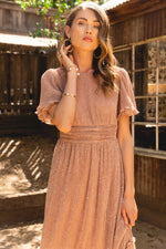 Elsa Modest Midi in Dusty Blush