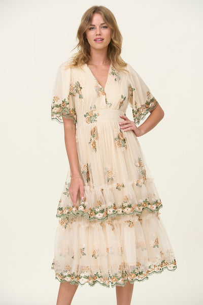 Josefina Embroidered Dress In Light Taupe A Closet Full Of Dresses josefina-embroidered-dress-in-light-taupe-a-closet-full-of-dresses