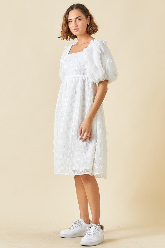 white plus size babydoll dress Dresses This flirty floral dress has all the boho vibes with an elegance that can be dressed up for any occasion 4XL-8XL) Plus Size Babydoll Cheongsam
