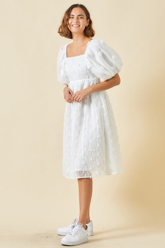slim fit dress slacks Alice Babydoll Dress in Off White Large