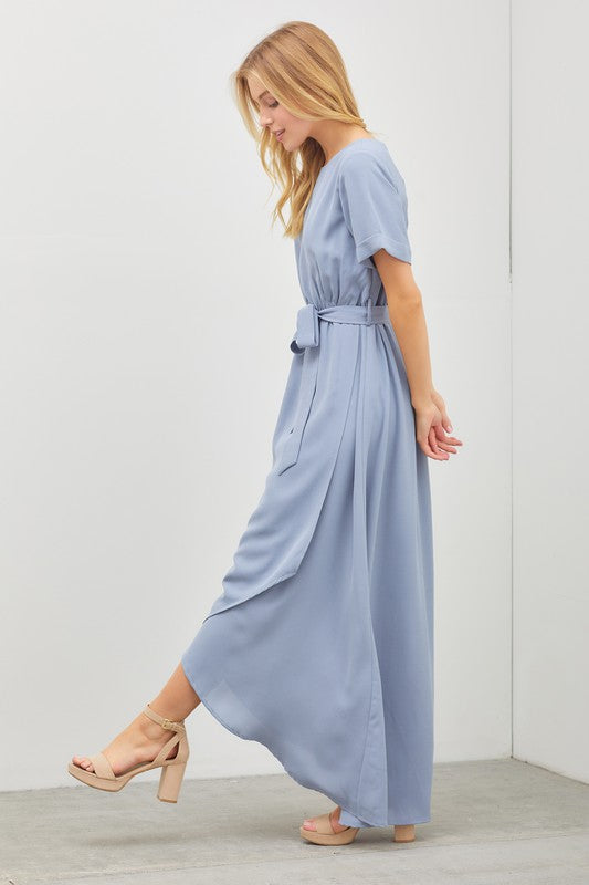 Brooklyn Modest Midi in Dusty Blue 1XLarge Brooklyn Modest Midi in Dusty Blue 1XLarge