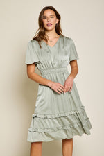 Alyssa Modest Dress in Dusty Jade