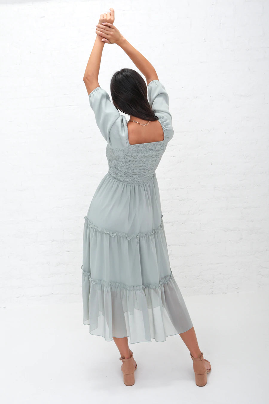 Greta Celadon Green Modest Dress