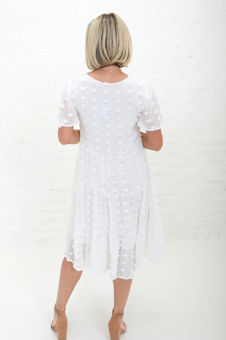 Shiloh in White Swiss Dot Modest Dress – A Closet Full of Dresses