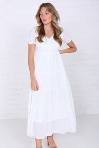 Tayley Modest Maxi in White