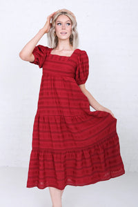 Austin Modest Midi in Ribbon Red