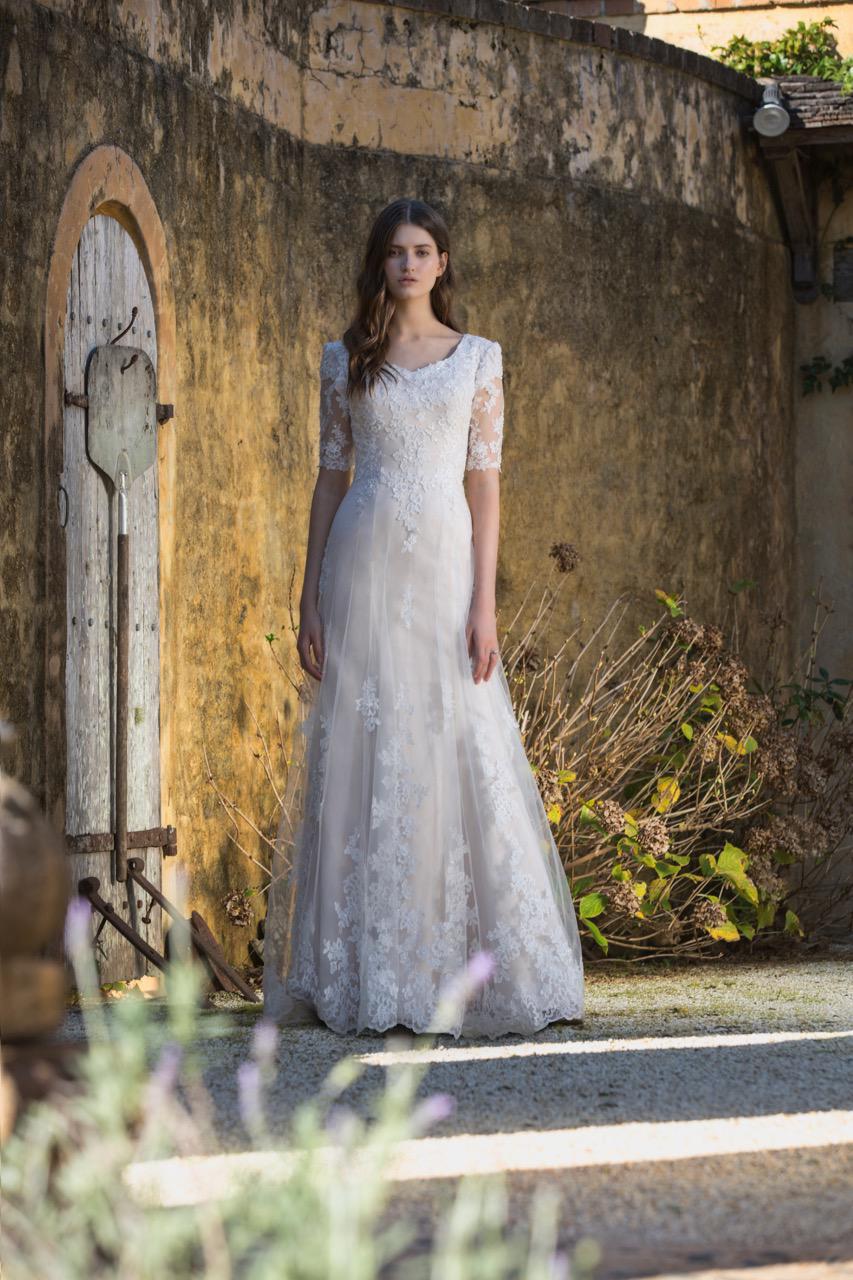 Mia Solano T1682 Modest Wedding Dress from A Closet Full of Dresses
