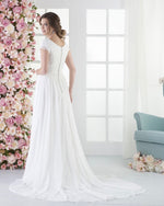 Bonny Bridal 2803 Modest Wedding Dress Bliss Collection Back view from A Closet Full of Dresses