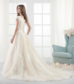 Bonny Bridal 2813 Modest Wedding Dress Bliss Collection Back view from A Closet Full of Dresses