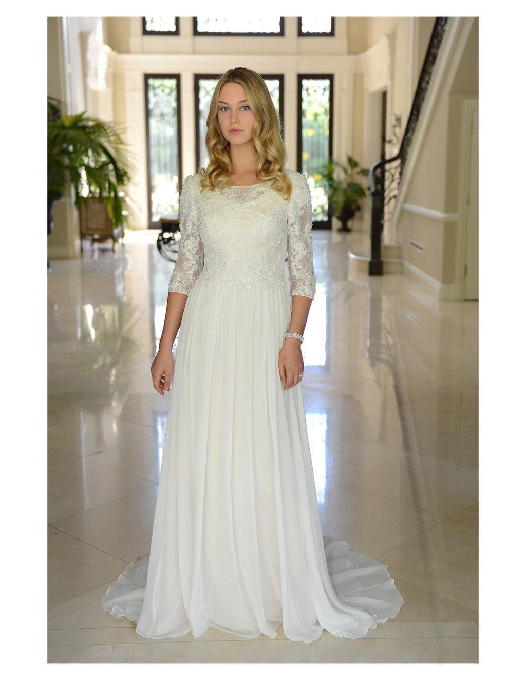 Venus Bridal TB7747 Modest Wedding Dress from A Closet Full of Dresses