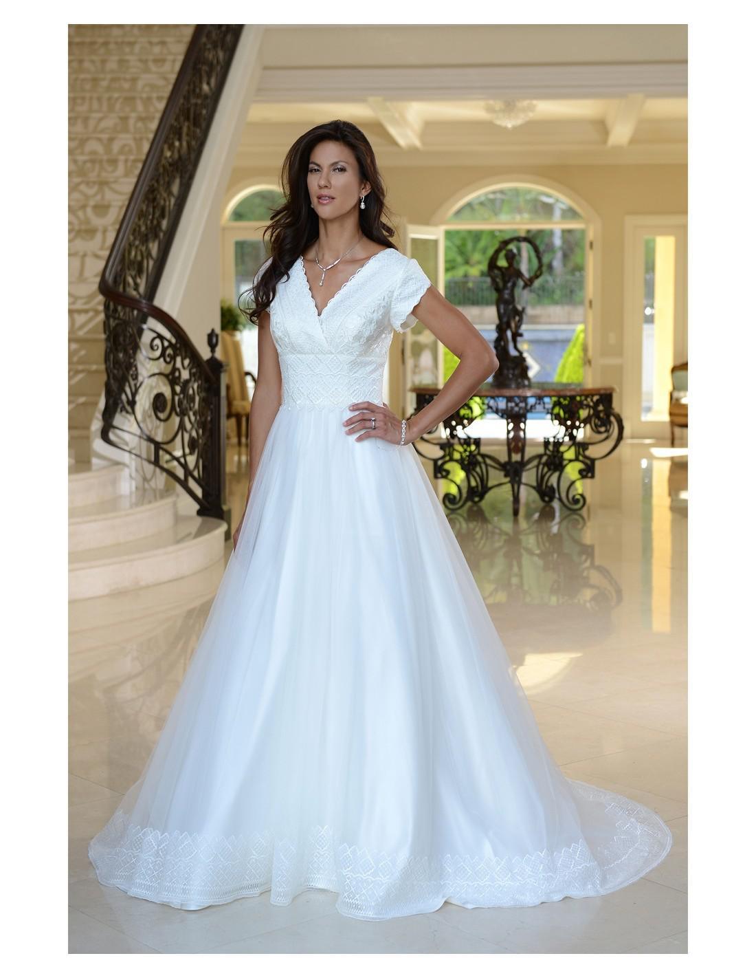 Venus Bridal TB7743 Modest Wedding Dress from A Closet Full of Dresses