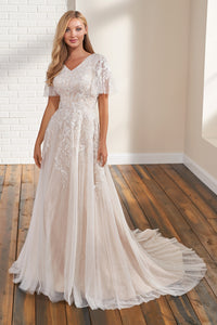 TR12297 Modest Wedding Dress