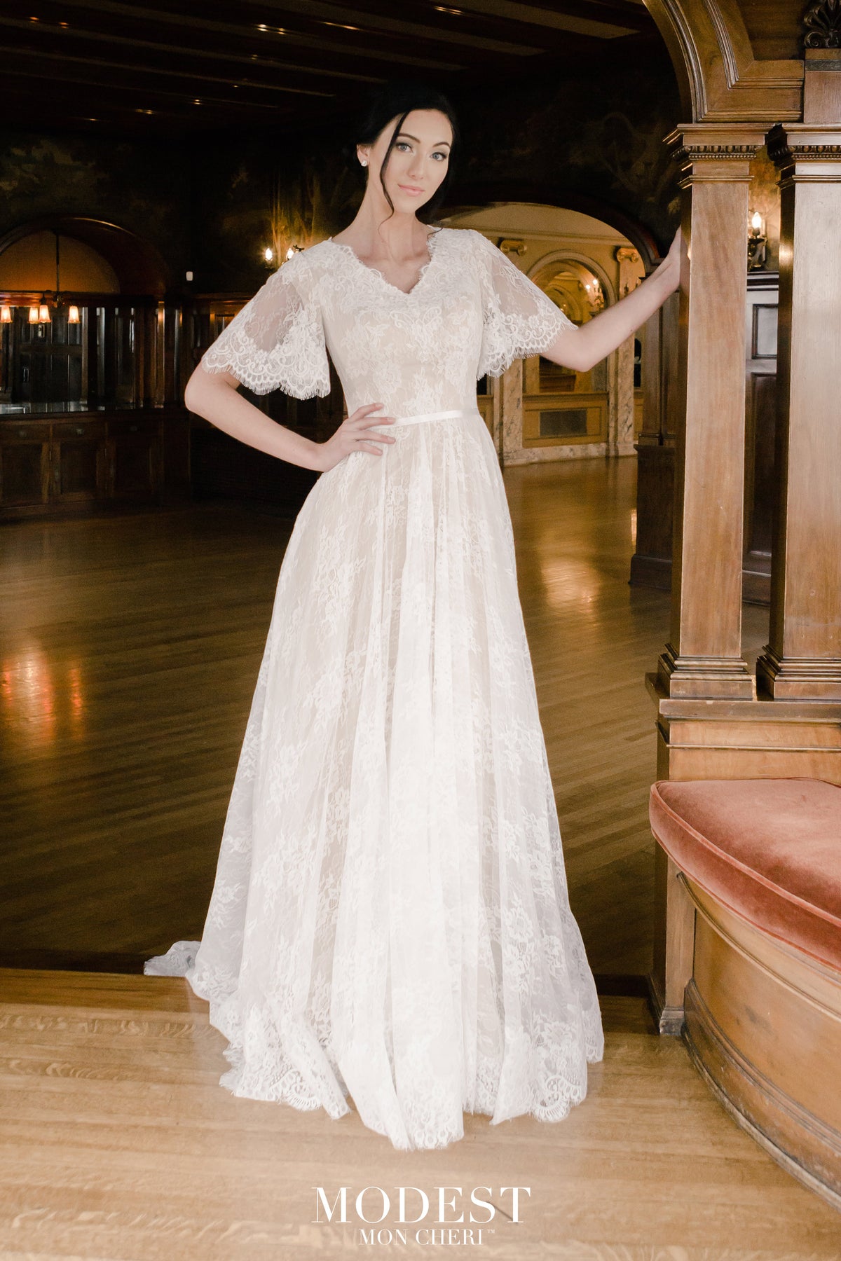 size 16 ivory wedding dress TR22058 Modest luxury flower girl dress