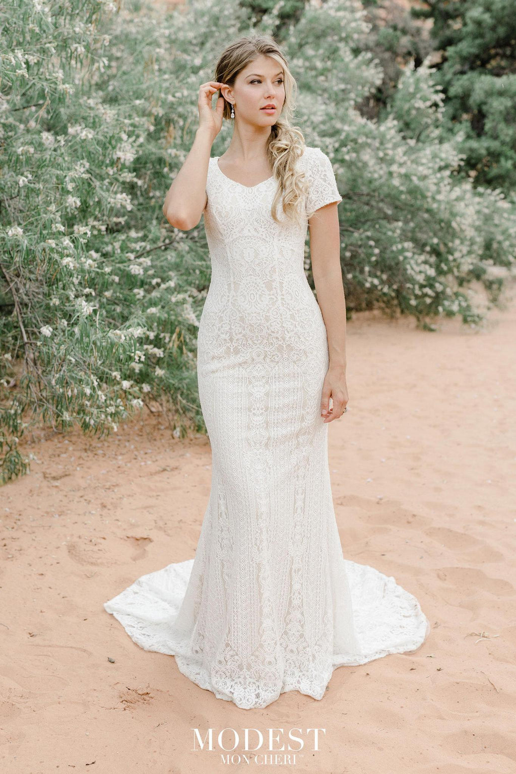 TR12024 Modest Lace Wedding Dress Short Sleeve | A Closet Full of Dresses Ivory size 12 TR12024 Modest Lace Wedding Dress Short Sleeve | A Closet Full of Dresses Ivory size 12