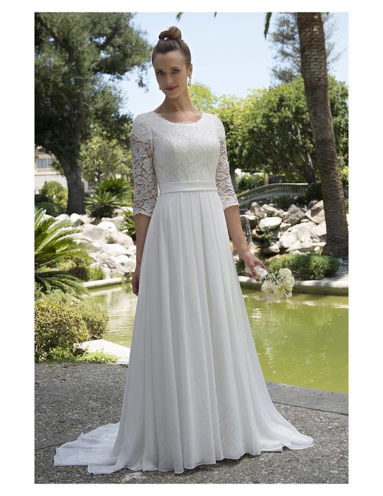 Venus Bridal TB7715 Modest Wedding Dress from A Closet Full of Dresses