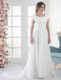 Bonny Bridal 2803 Modest Wedding Dress Bliss Collection Front view from A Closet Full of Dresses