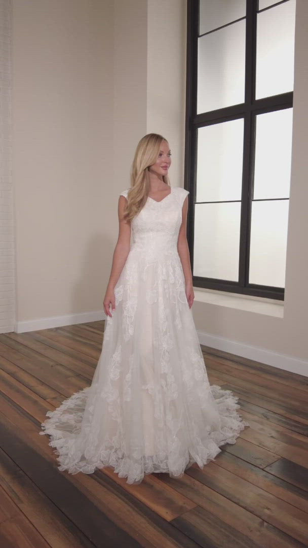 TR12293 Modest Wedding Dress