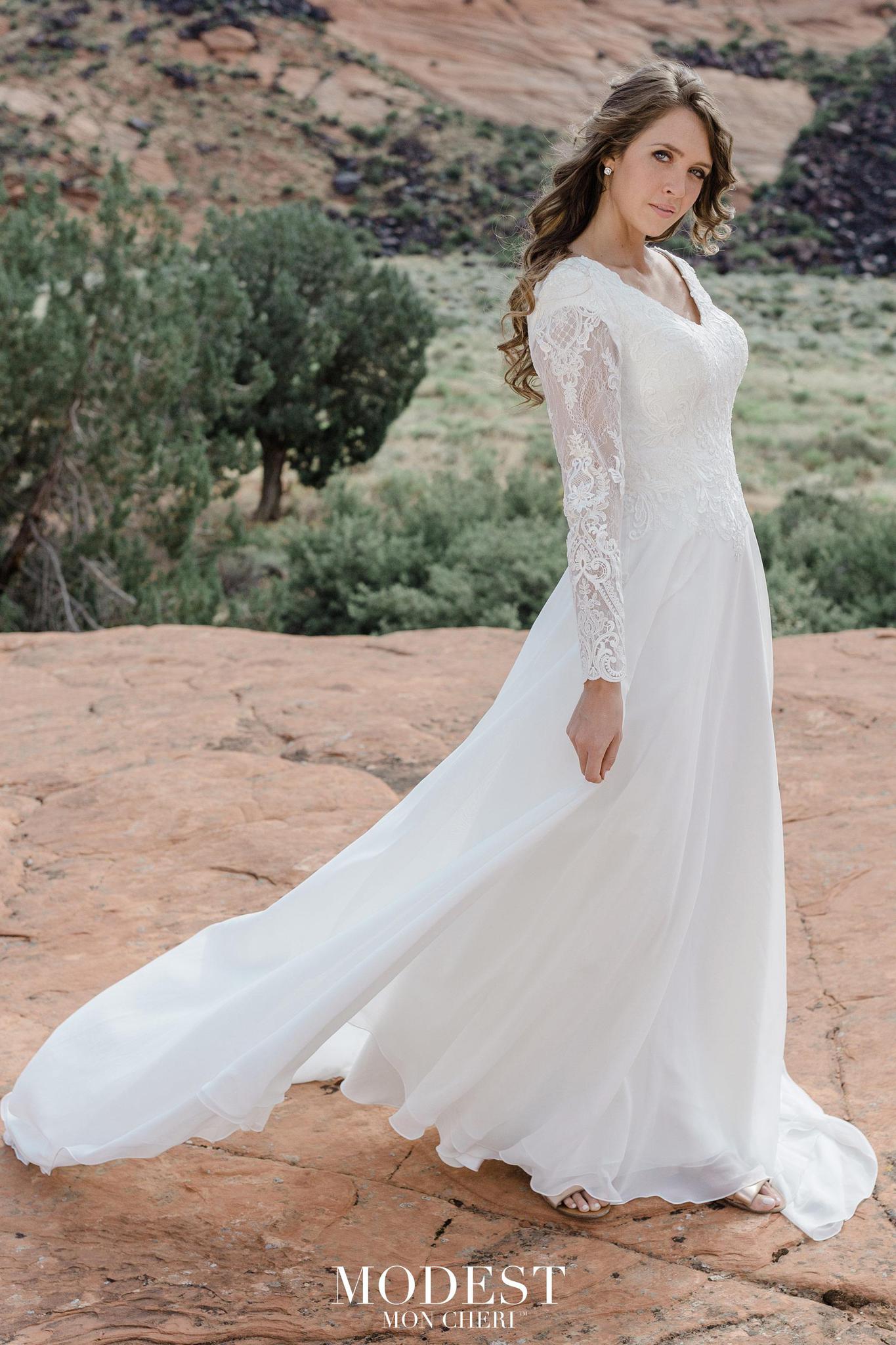 TR12021 Modest Wedding Dress Long Sleeves | A Closet Full of Dresses