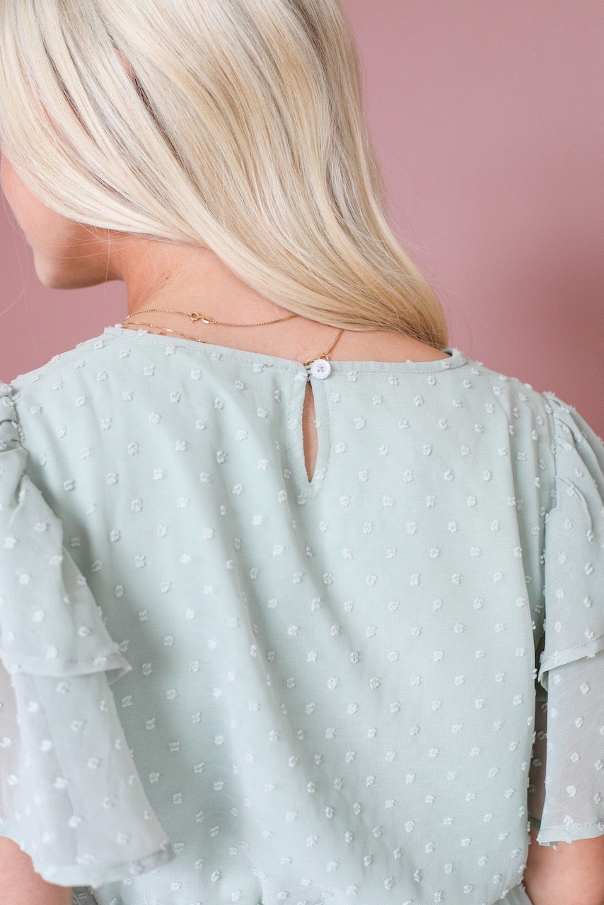 green emerald velvet dress Sage Swiss Dot Dress – Marie Nicole Clothing