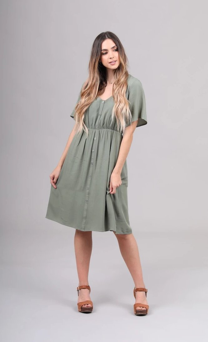 flowy green dresses Flowy Homecoming Dress 2024 Green Star Tulle Short Sleeves 10 / Custom Color