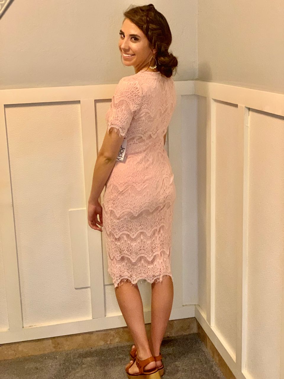 chinese dress ladies Brinley Pink Modest Bridesmaids Dress