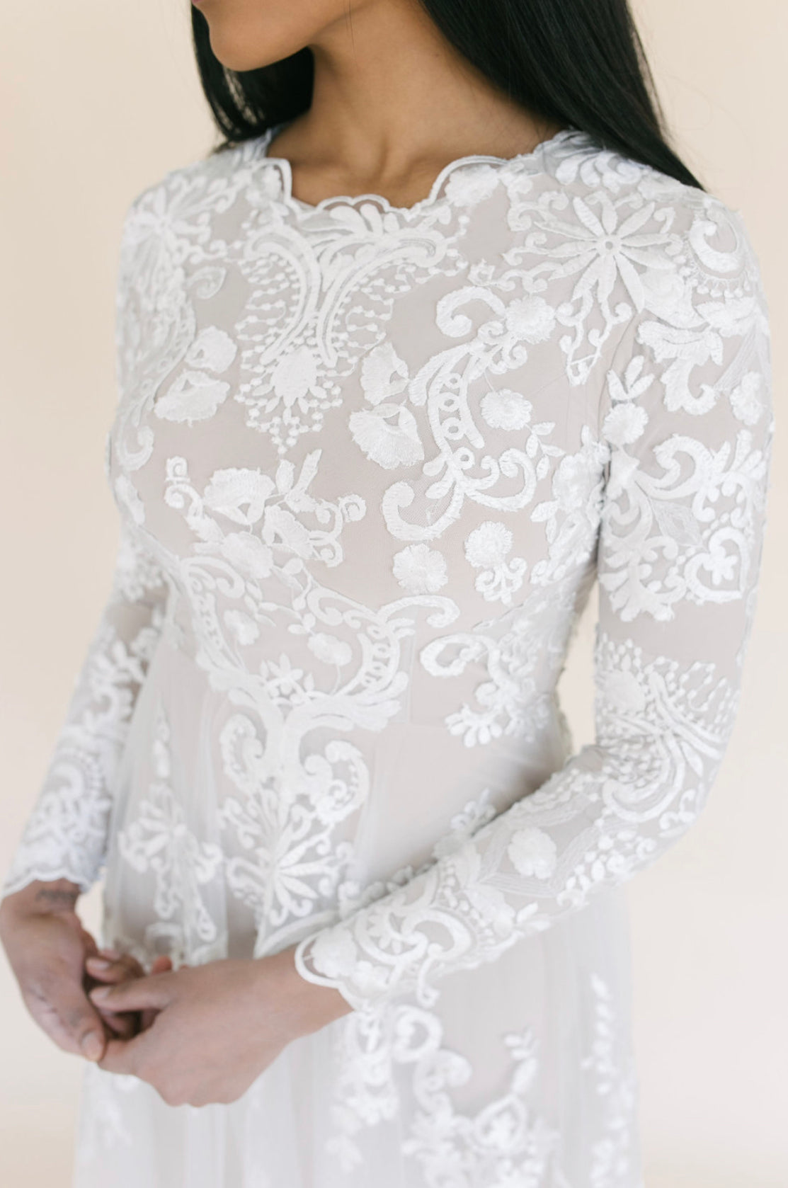 leilani dress in ivory Mori Lee 12605 Leilani Scoop Back Plunging Neck Wedding Dress