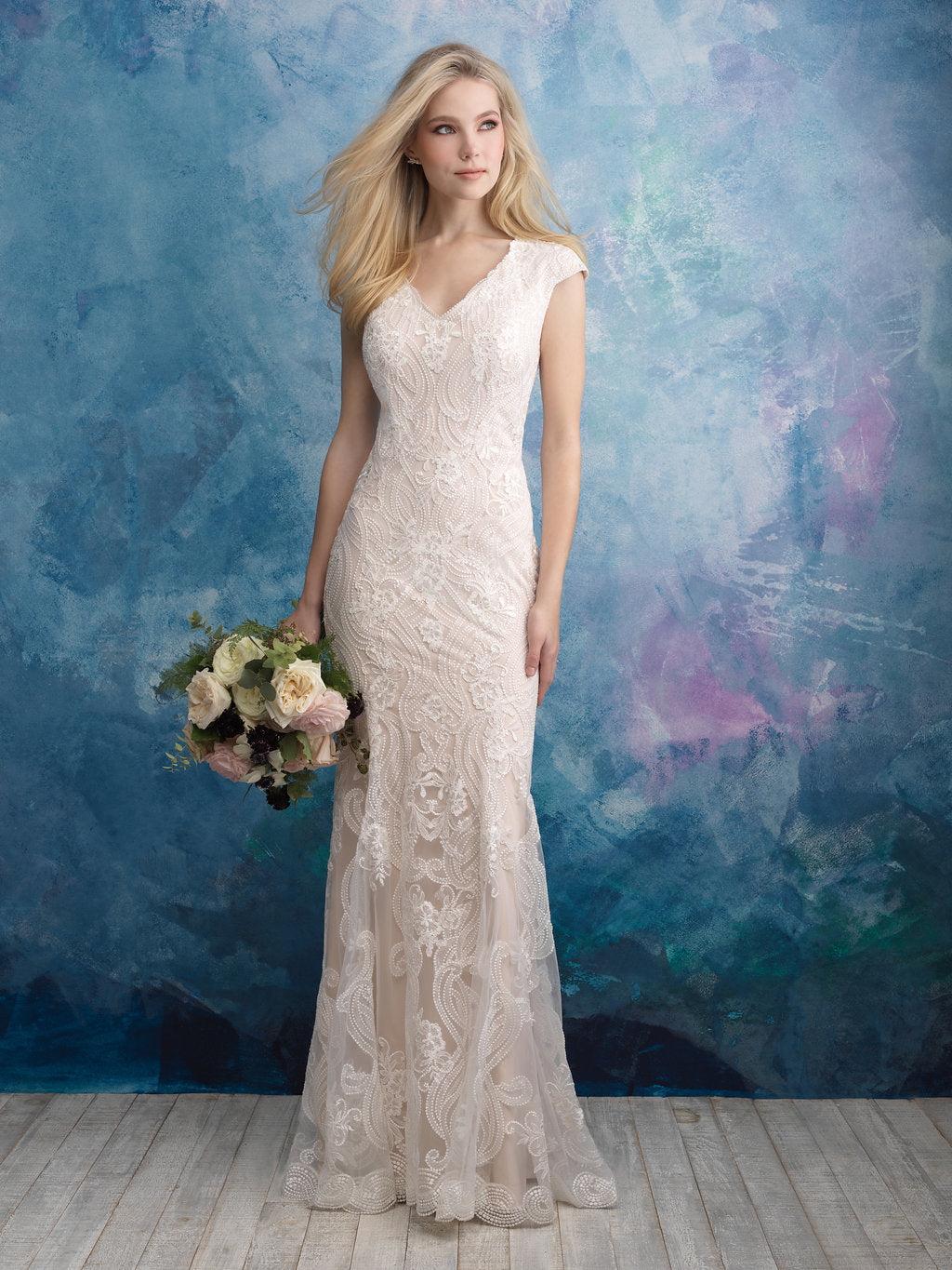 Allure M606 Modest Wedding Dress from A Closet Full of Dresses