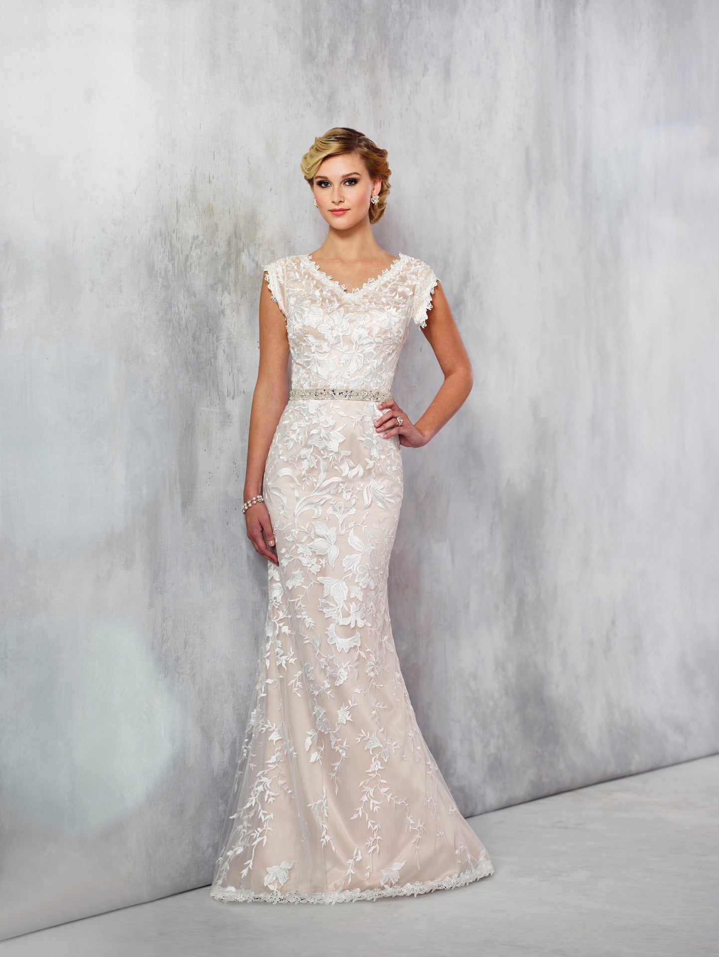 Mon Cheri TR21724 Modest Wedding Dress at A Closet Full of Dresses