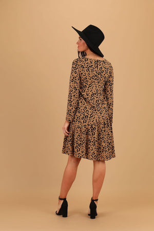Roxy Leopard Long Sleeve Casual Dress from A Closet Full of Dresses