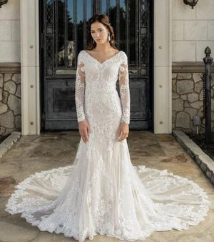 T2081Z Modest Wedding Dress from A Closet Full of Dresses Private Label
