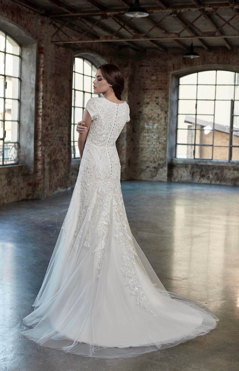 Venus Bridal TB7781 Modest Wedding Dress