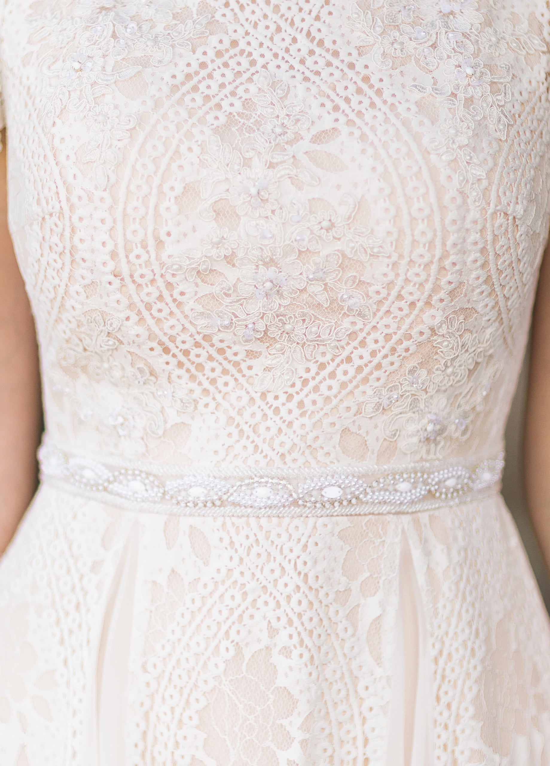 Mon Cheri TR11985 Modest Wedding Dress Fabric from A Closet Full of Dresses