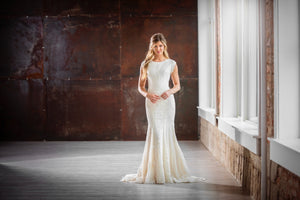 Mon Cheri TR21910 Modest Wedding Dress Wide Back from A Closet Full of Dresses