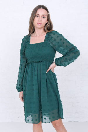 Daphne Modest Dress in Emerald
